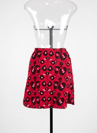 Jupe Samarcande en laine - Rouge & Noir