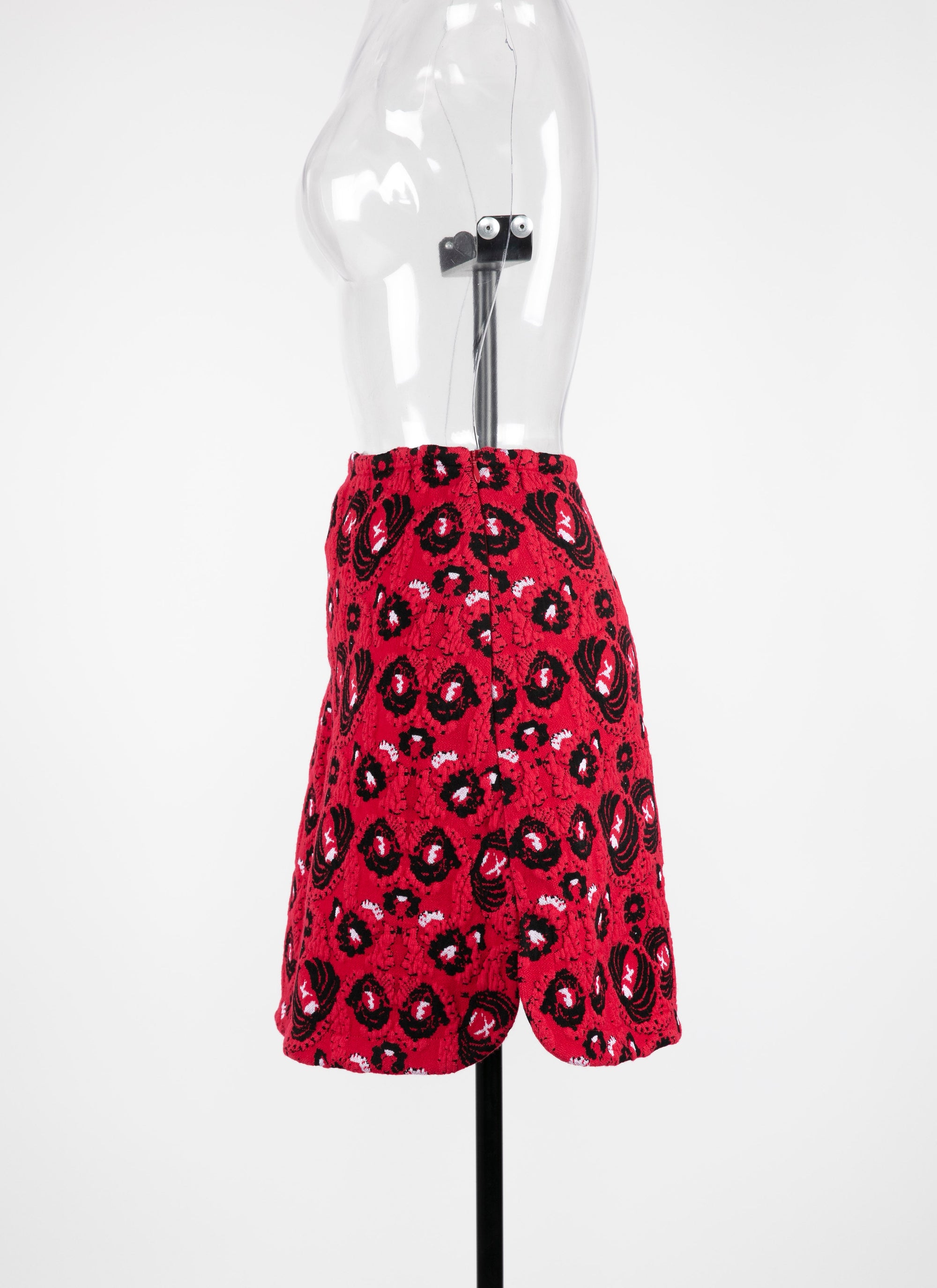 Jupe Samarcande en laine - Rouge & Noir