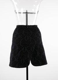 Wool Samarcande skirt - Black & Blue