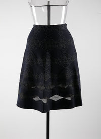 Wool skirt with iridescent detail - Night