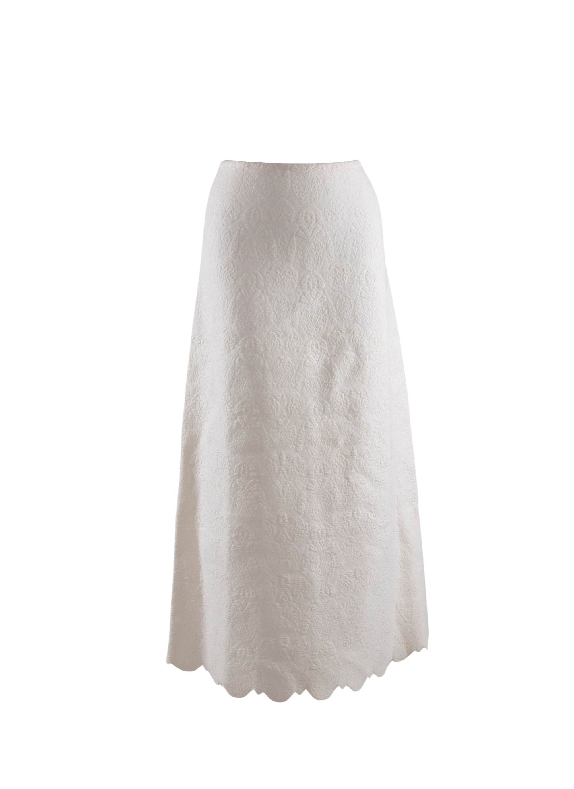 Wool Eden skirt - White iridescent