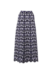 Wool Eden skirt - White & Blue