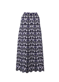 Wool Eden skirt - White & Blue