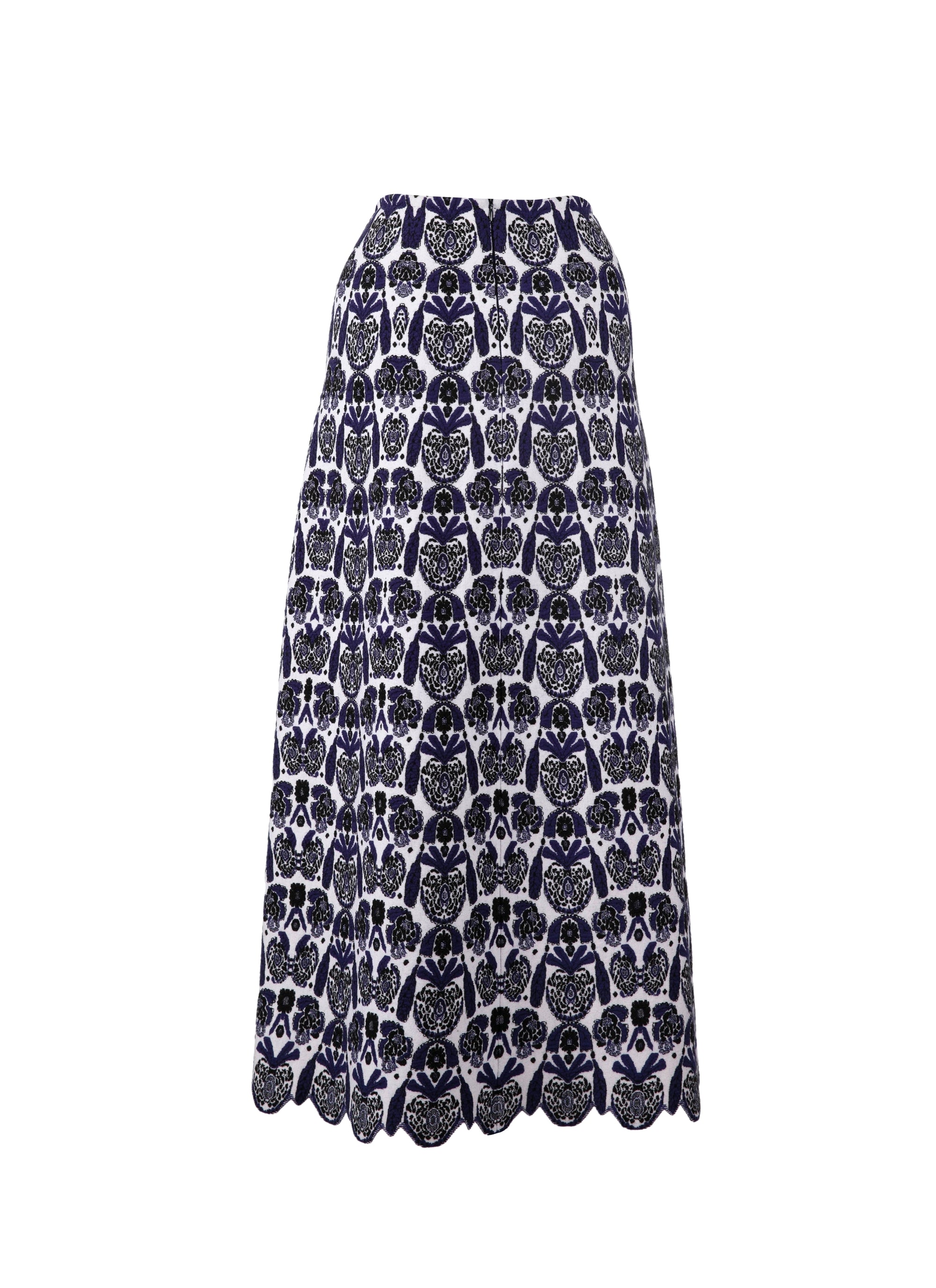 Wool Eden skirt - White & Blue