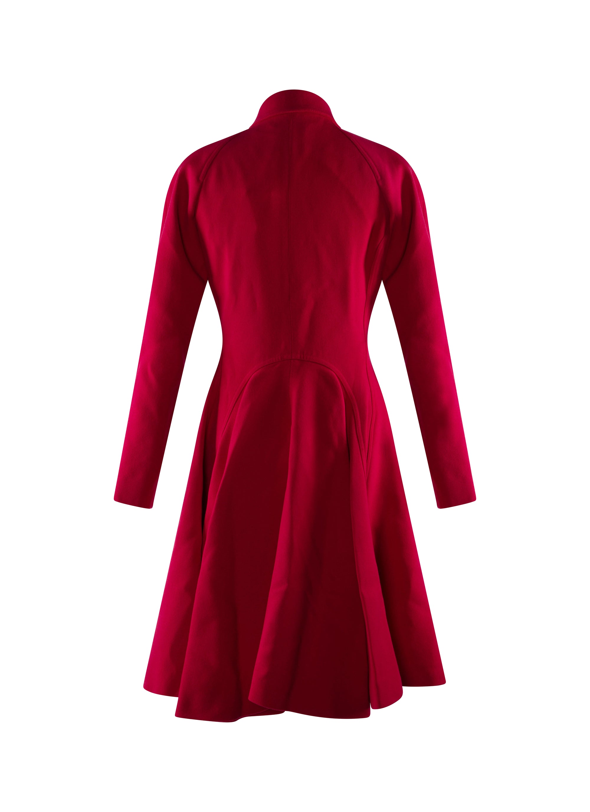 Manteau cintré en laine - Magenta