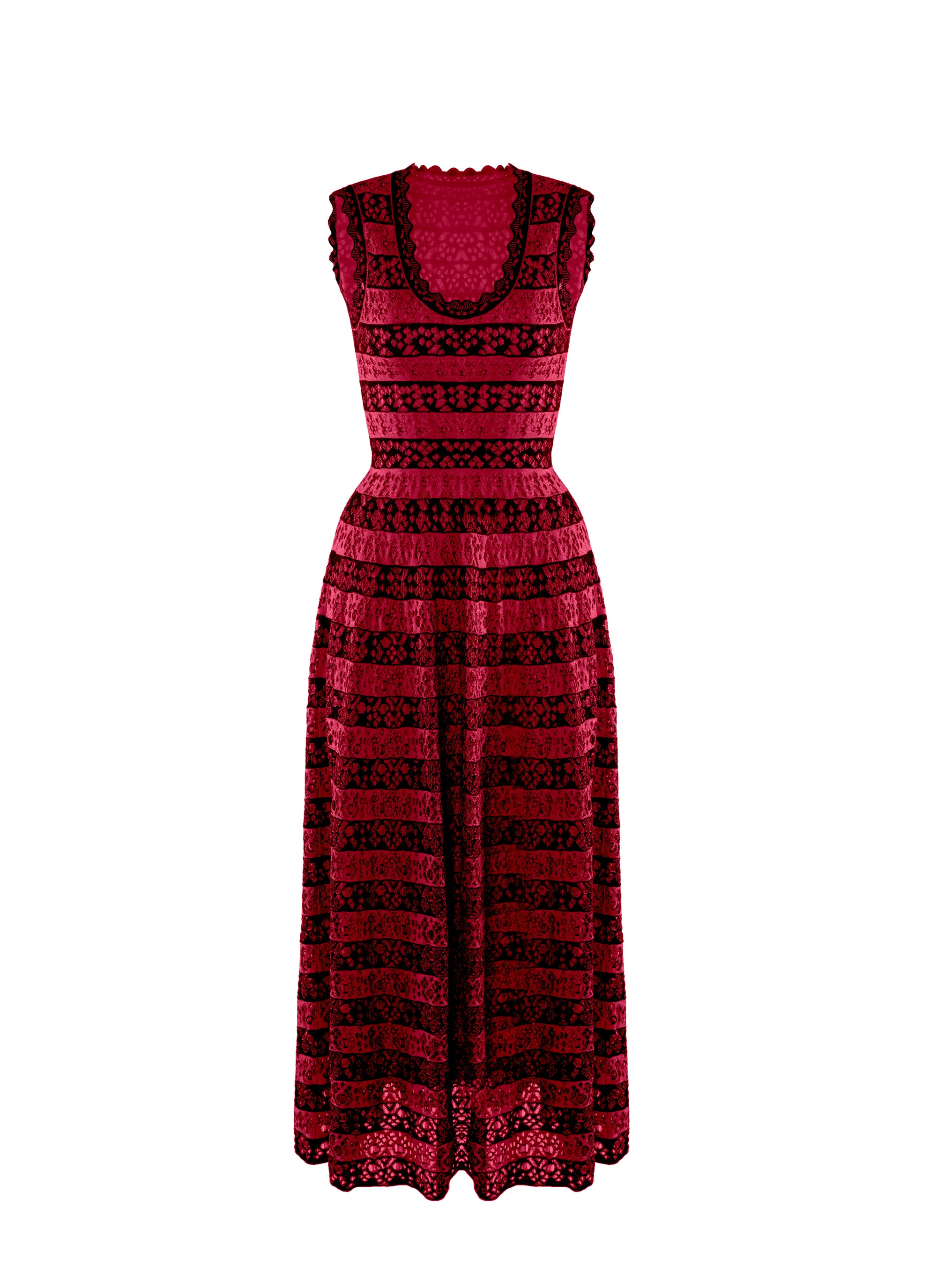 Taranto Signature Maxi Dress - Black & Red