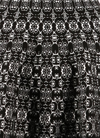 Long-sleeved knitted Alhambra dress - Black & White