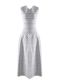 V-neck sleeveless dress - White & Black