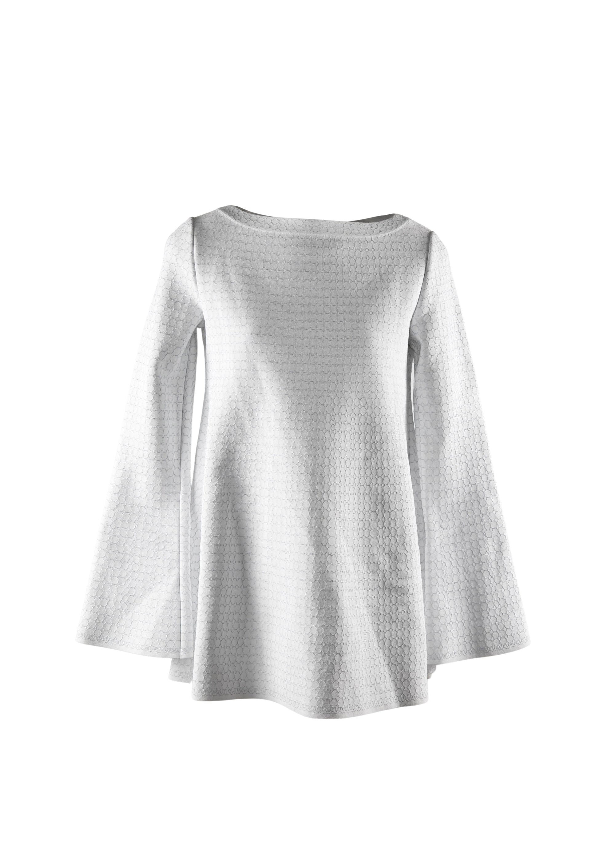 Long sleeve flared jumper - Pearly White