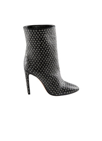 Platform boots in leather - Black intense