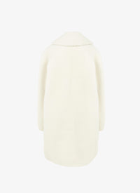 Soft leather coat - Mother of Pearl White