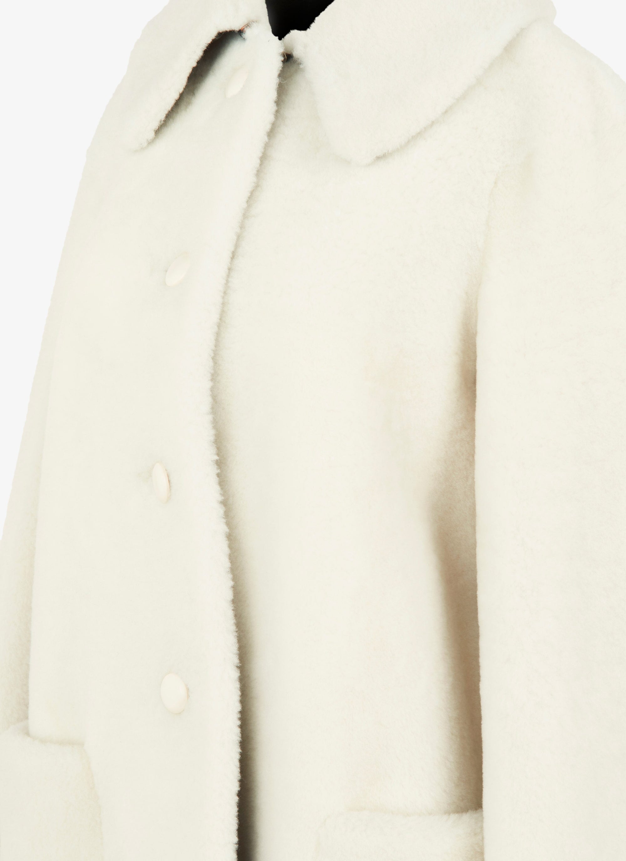 Soft leather coat - White iridescent