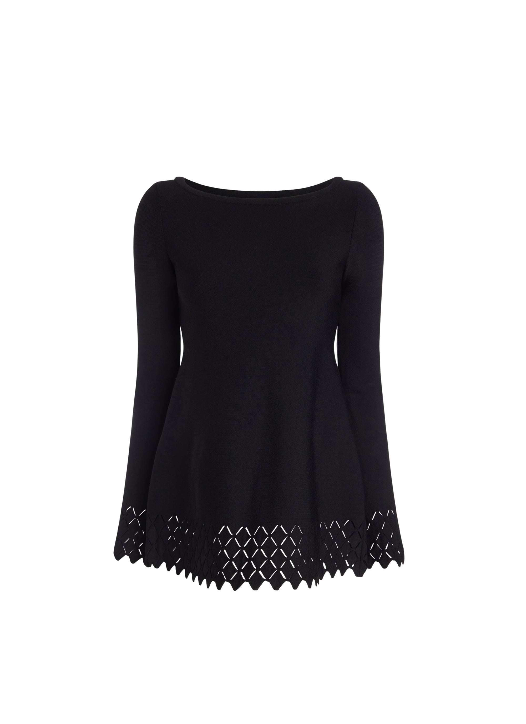 Long-sleeved diamond tunic - Black intense