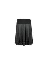 Sheer plain short skirt - Intense Black