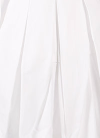 Japanese poplin short shirt dress - White