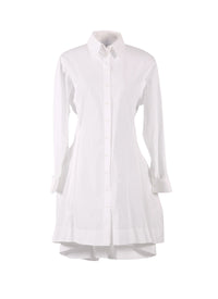 Japanese poplin short shirt dress - White