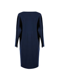 Robe à manches longues en laine - Marine