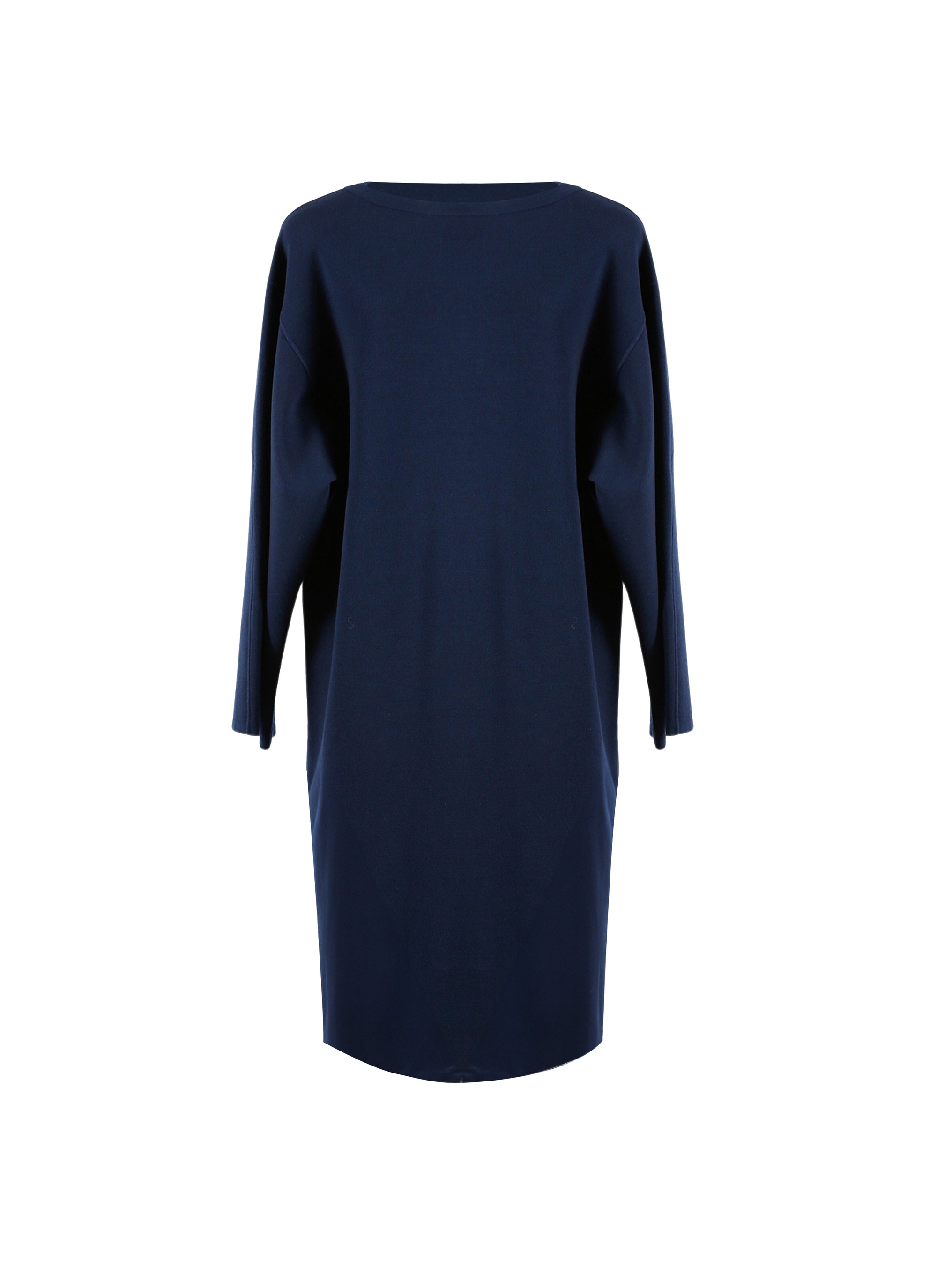 Robe à manches longues en laine - Marine