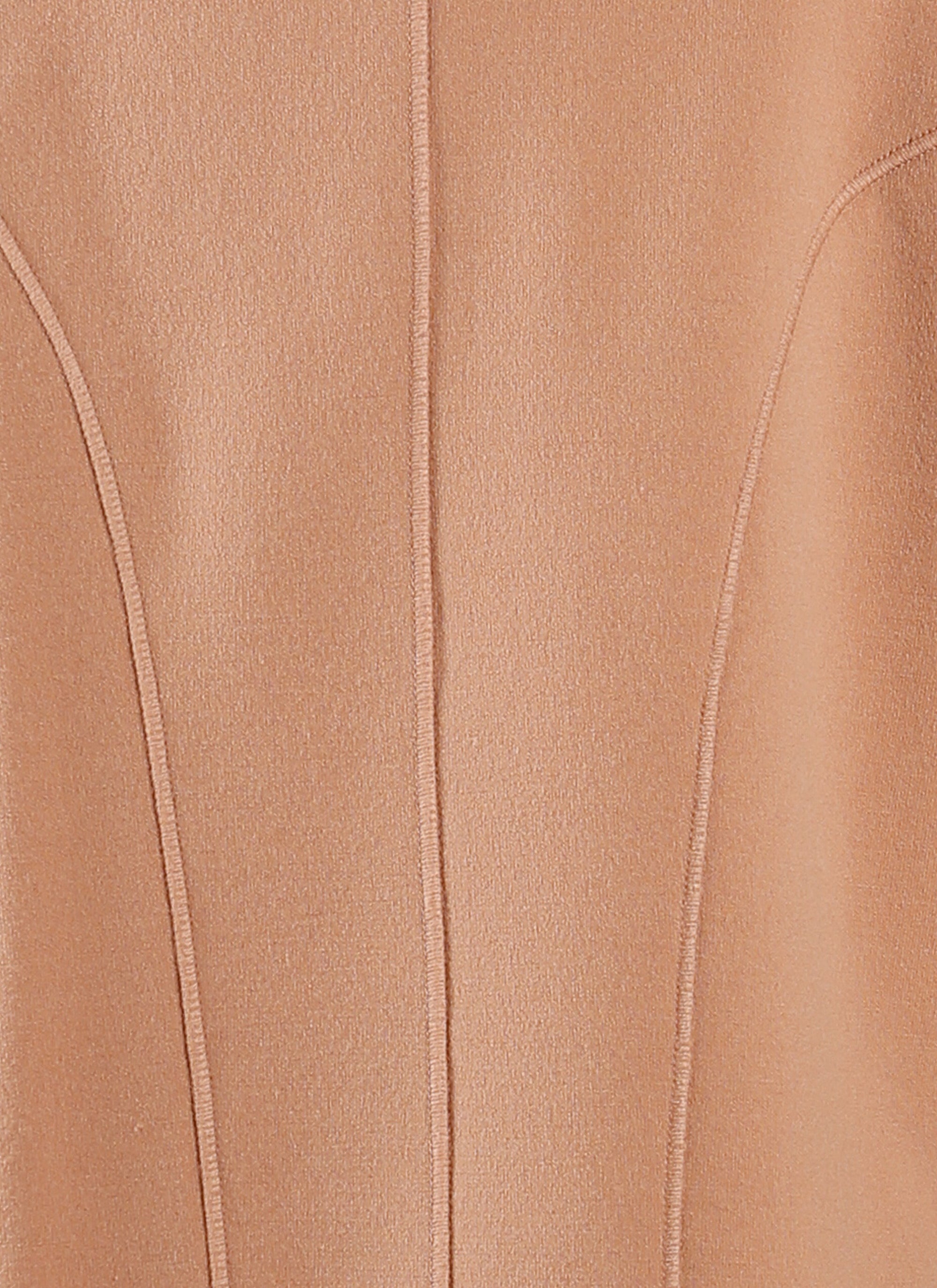Wool Long Sleeve Short Sweater - Nude