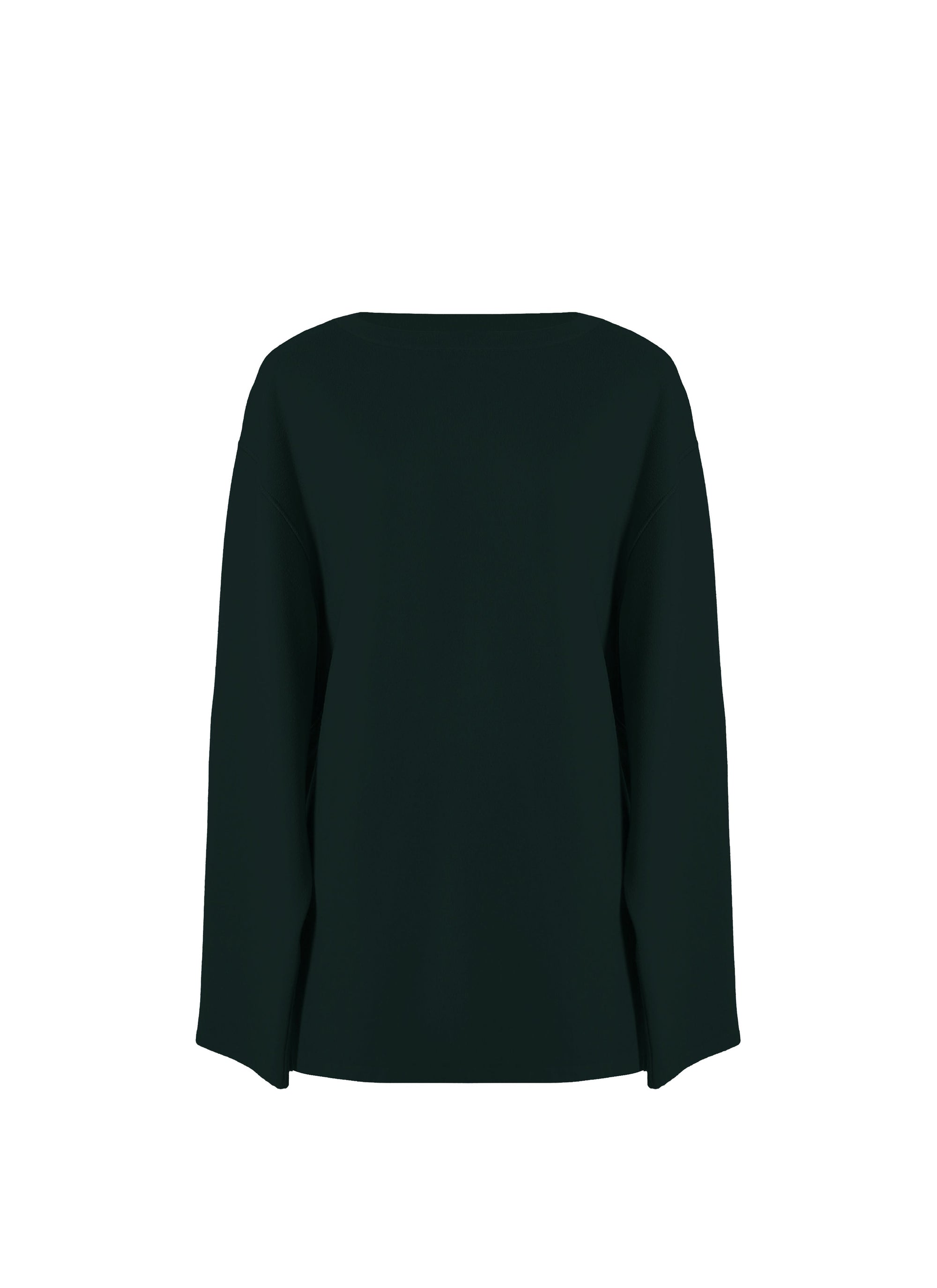Wool Long Sleeve Short Sweater - Foret