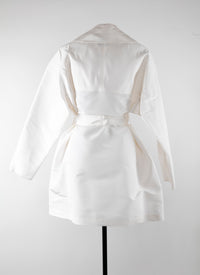 Silk trench coat - White
