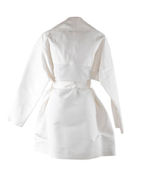 Silk trench coat - White