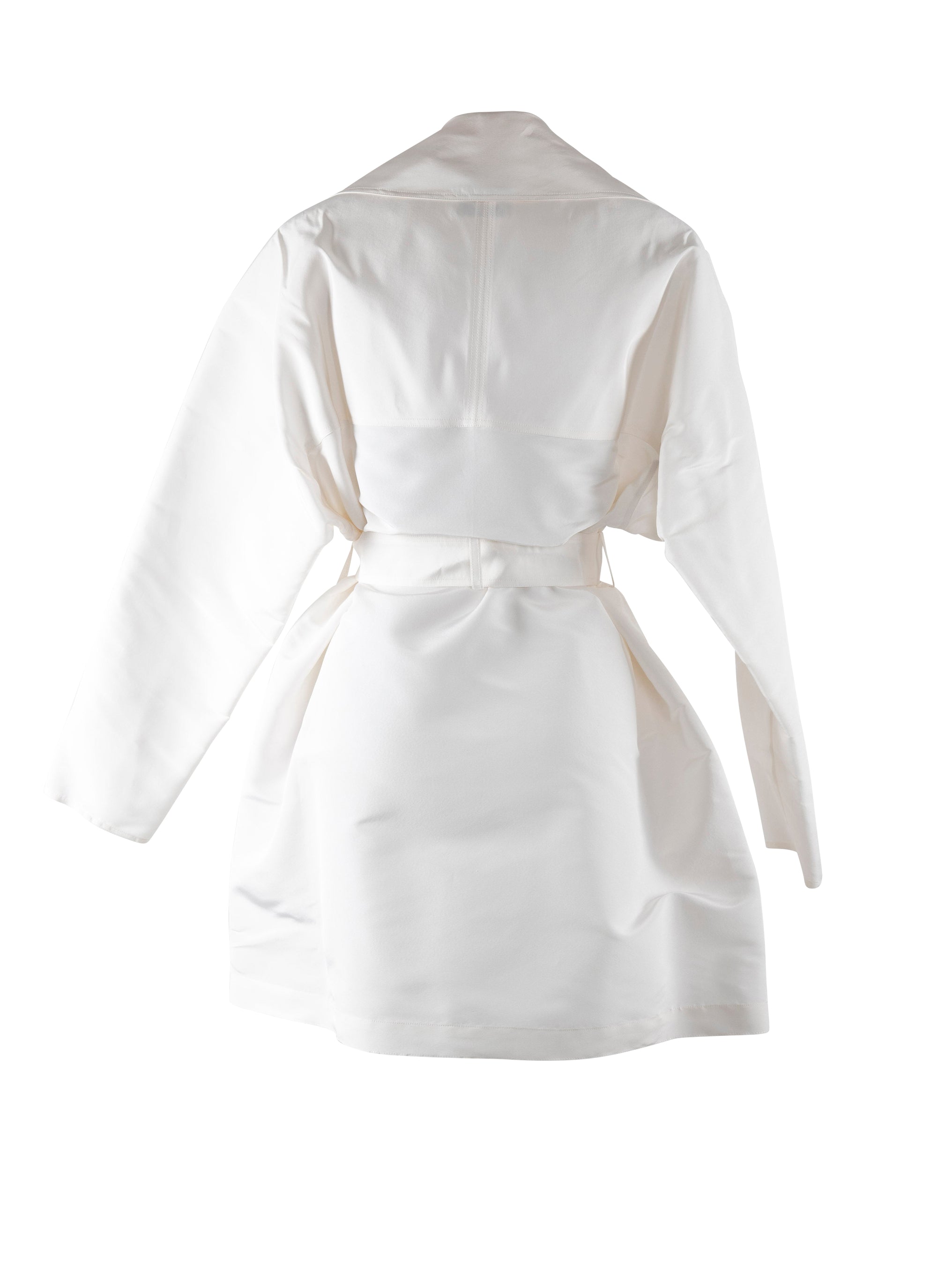 Silk trench coat - White