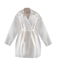 Silk trench coat - White