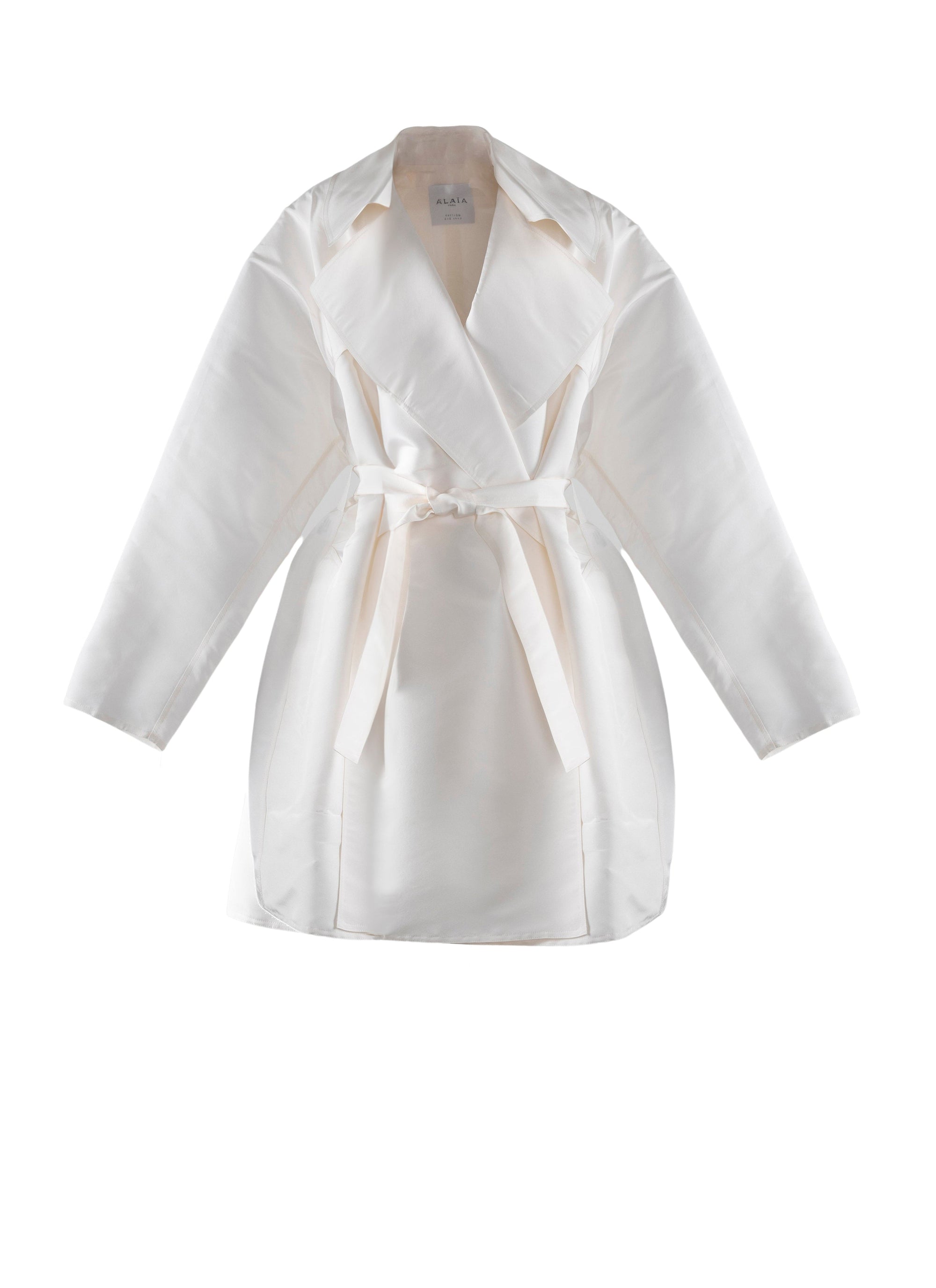 Silk trench coat - White
