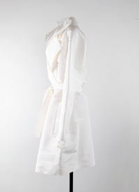 Silk trench coat - White