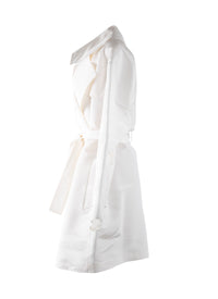 Silk trench coat - White