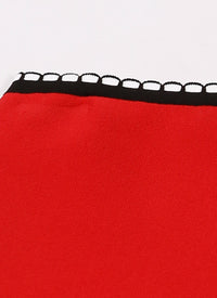 Mon Cœur shorts - Red & Black
