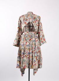 Cesar poplin cut-out dress - Multicolour