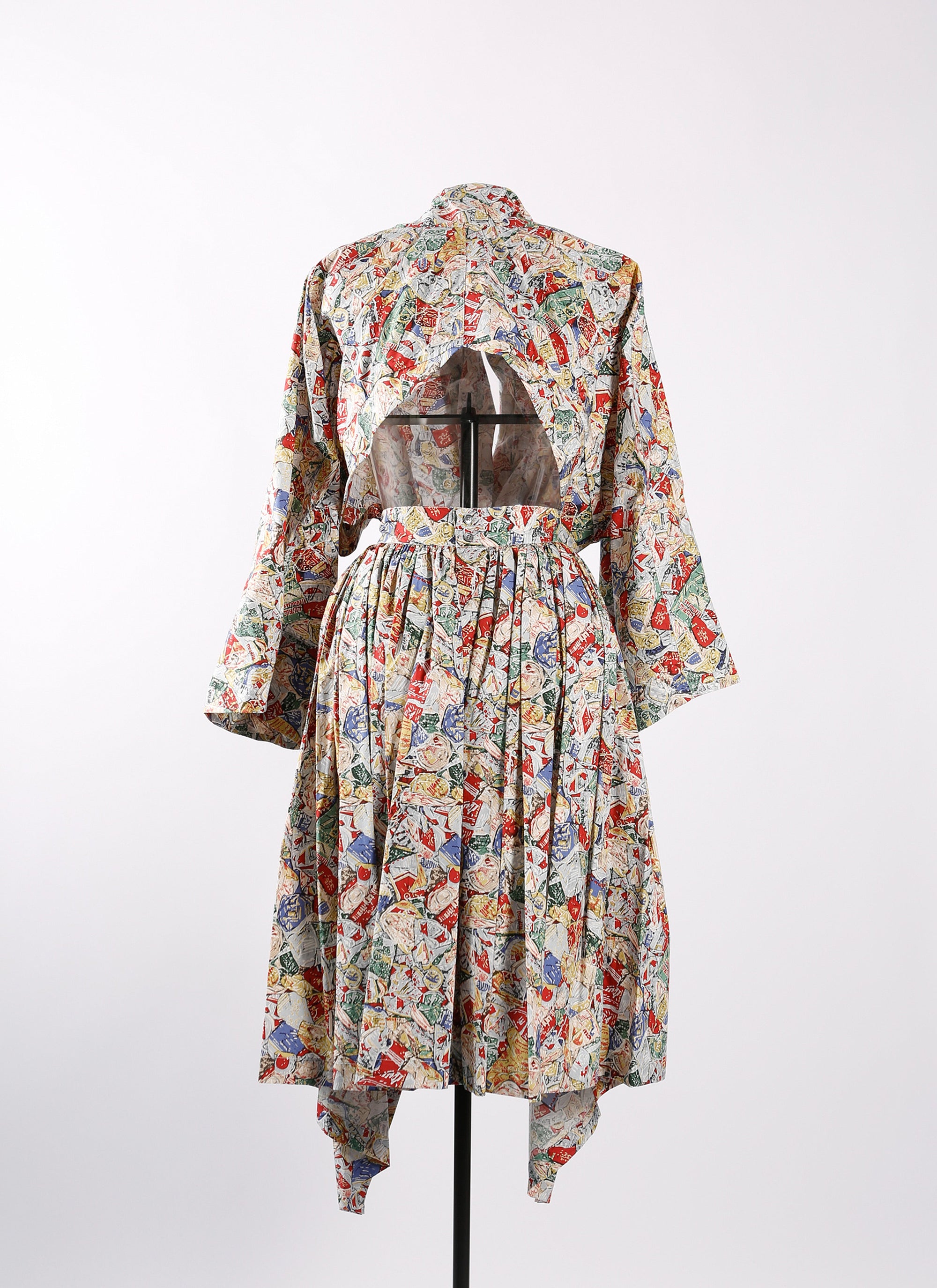 Cesar poplin cut-out dress - Multicolour