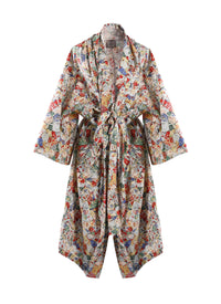 Robe à découpes en popeline César - Multicolore