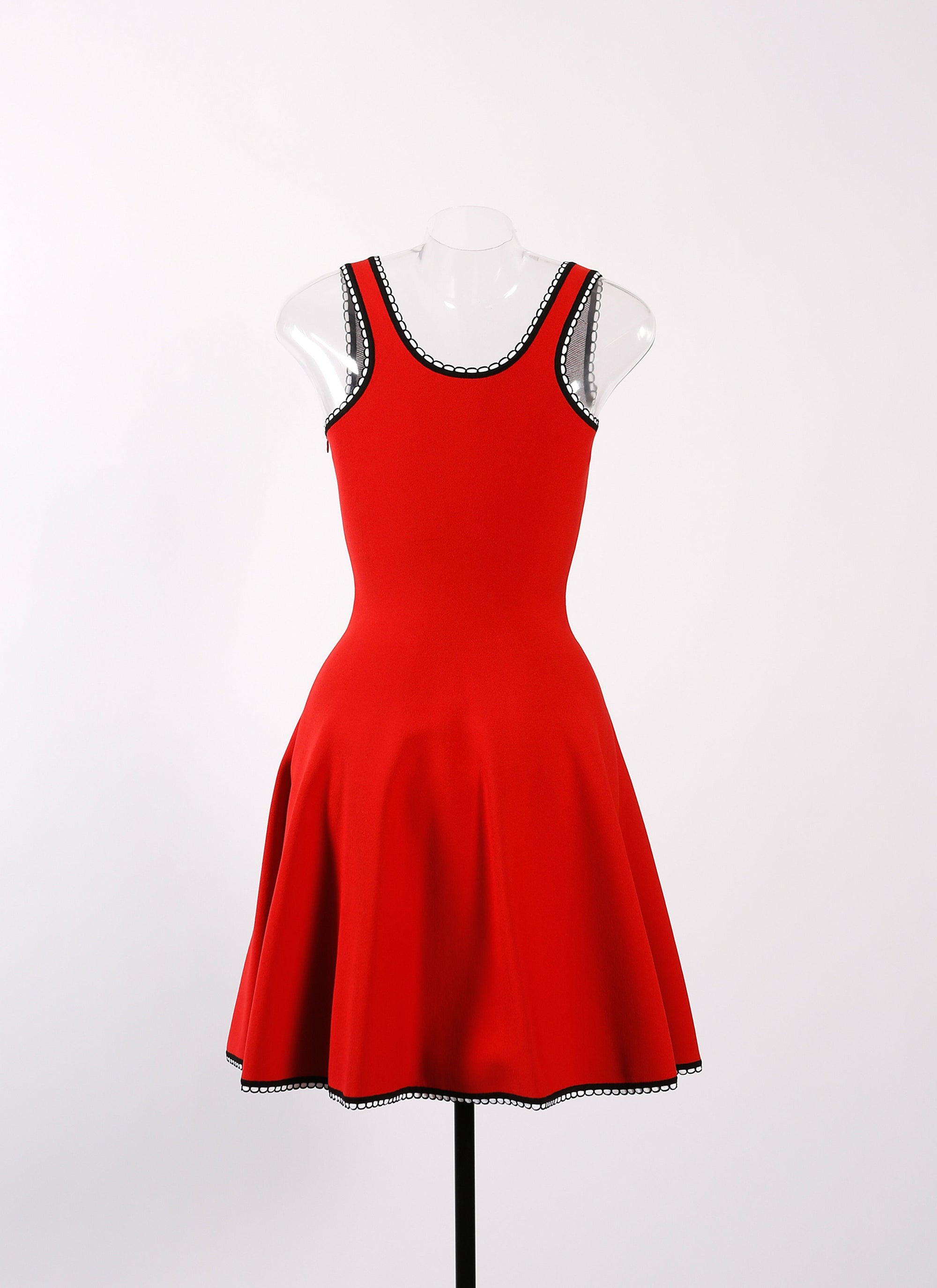 Mon Cœur mesh strapless dress - Red & Black