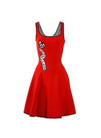 Mon Cœur mesh strapless dress - Red & Black