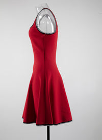 Mon Cœur mesh strapless dress - Red & Black