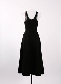 Mon Cœur mesh sleeveless maxi dress - Black & Red