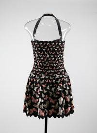 Robe fluide imprimé papillon - Multicolore