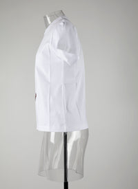 Mon cœur" T-shirt - White & Red