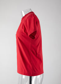Mon cœur" T-shirt - Red & Black