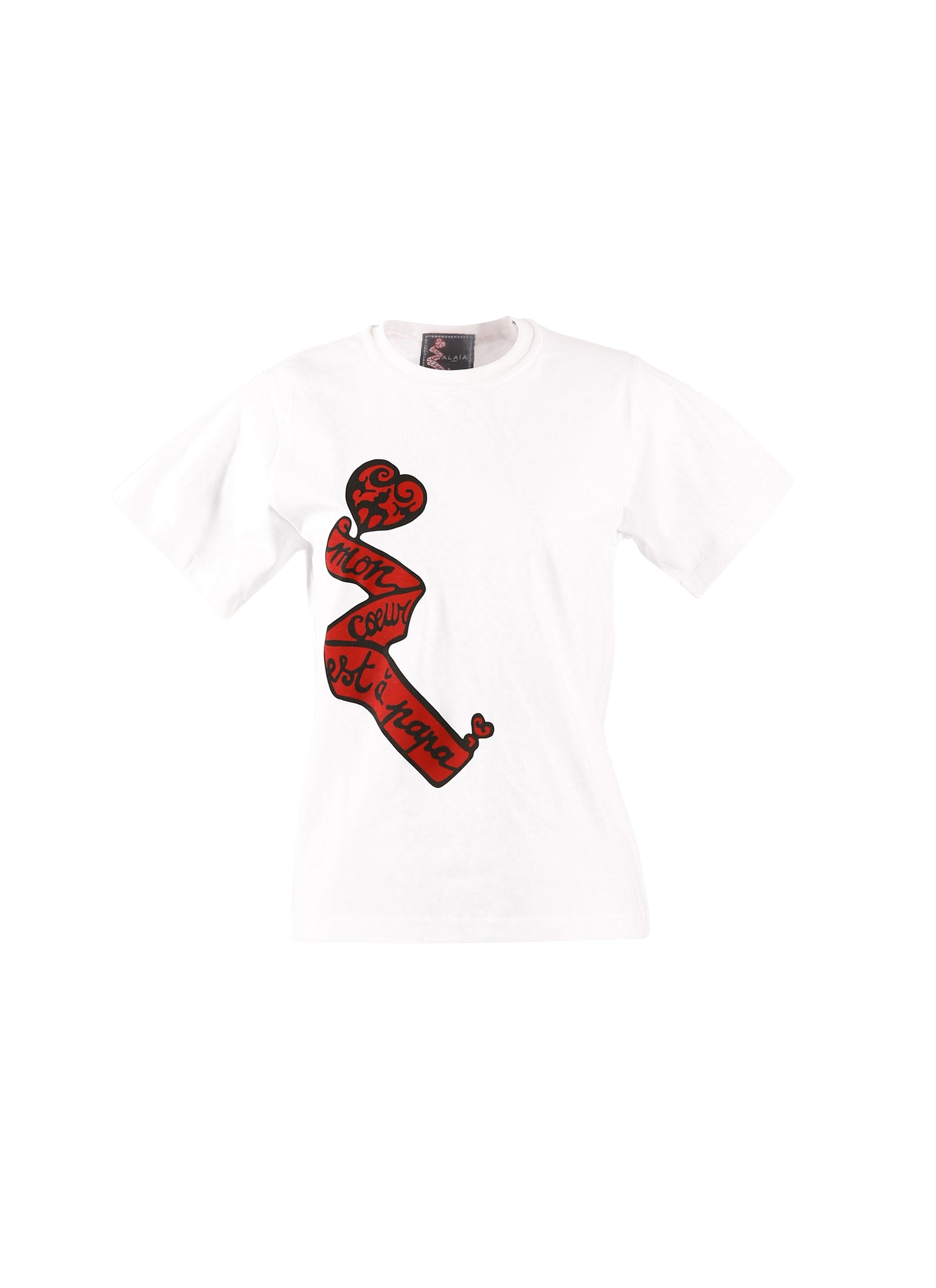 Mon cœur T-shirt - White & Red