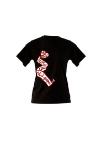 Mon cœur" T-shirt - Black & Red