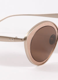 Silver cat eye sunglasses - Gold & Black