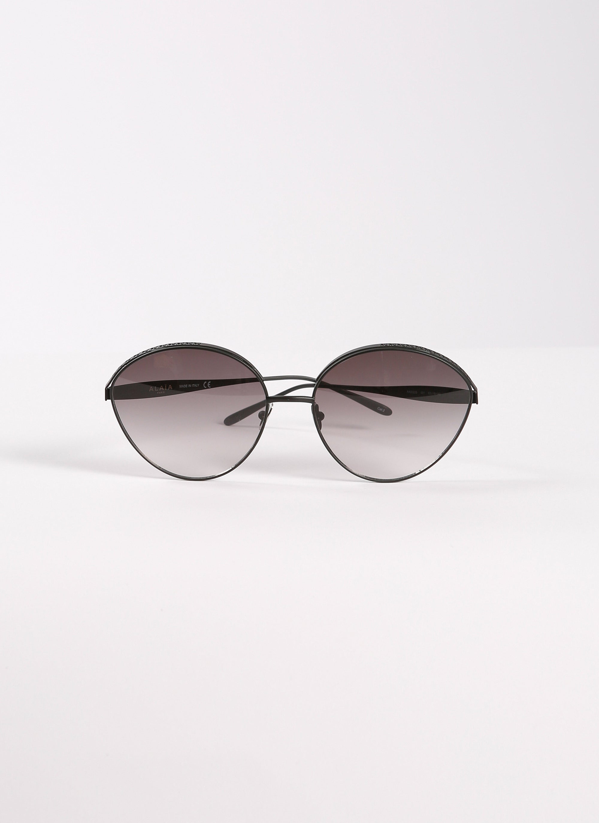 Silver cat eye sunglasses - Grey & Black