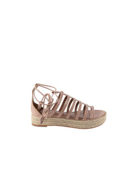 Leather studded sandals - Beige