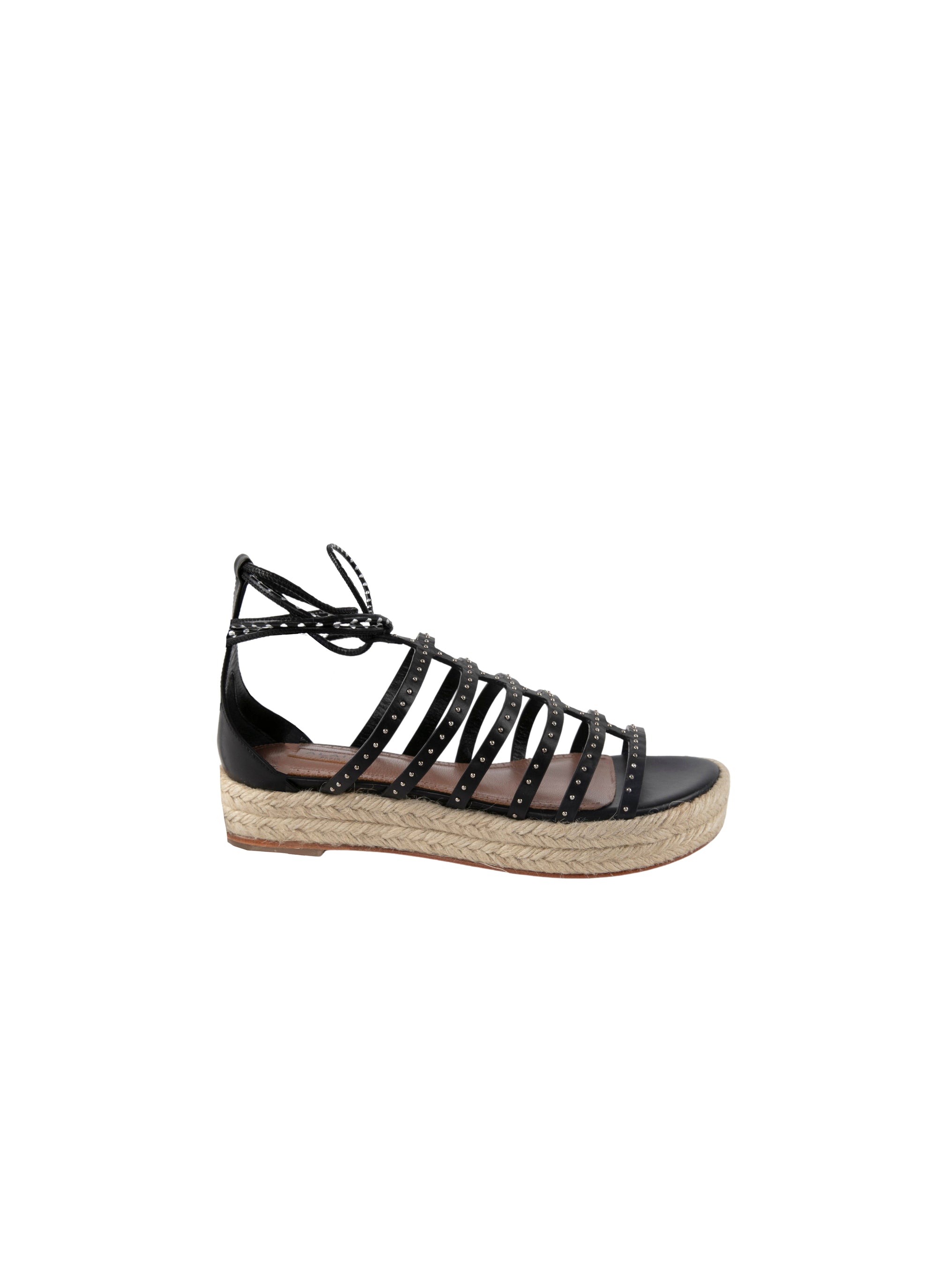 Sandales à clous en cuir - Noir