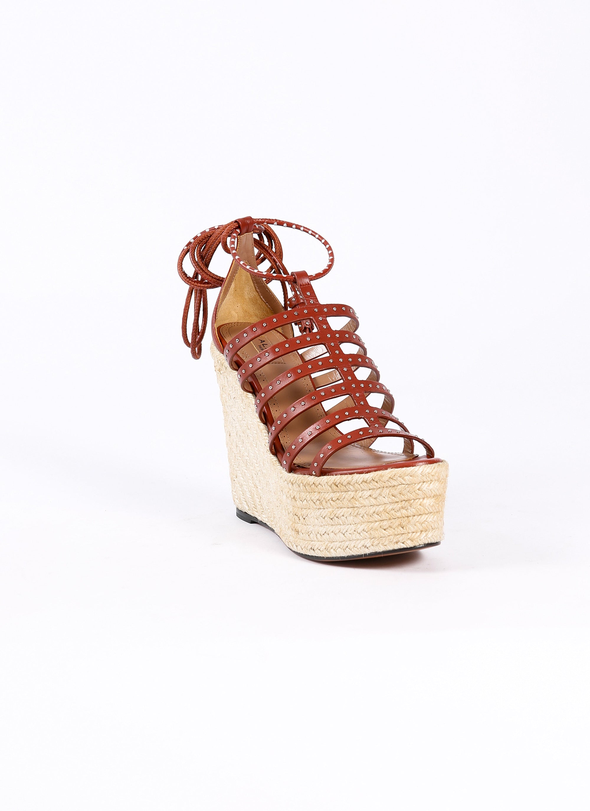 Leather studded sandals - Tomette