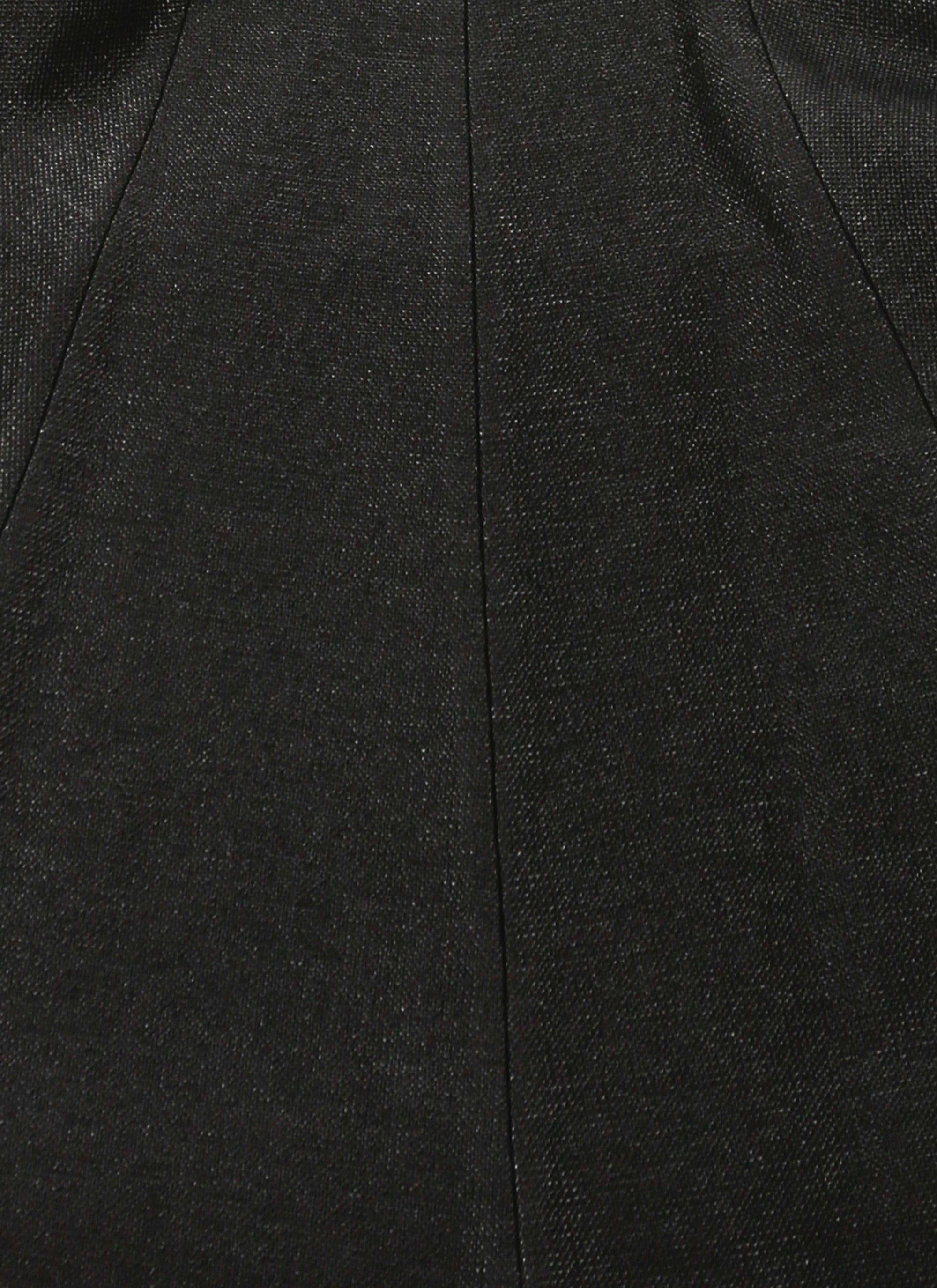 Fitted plain long skirt - Black intense
